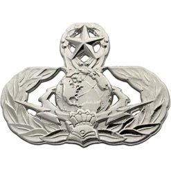 Deals 👏 Other Brands Air Force Master Cyberspace Support Badge, Mirror Finish, Midsize 🔔