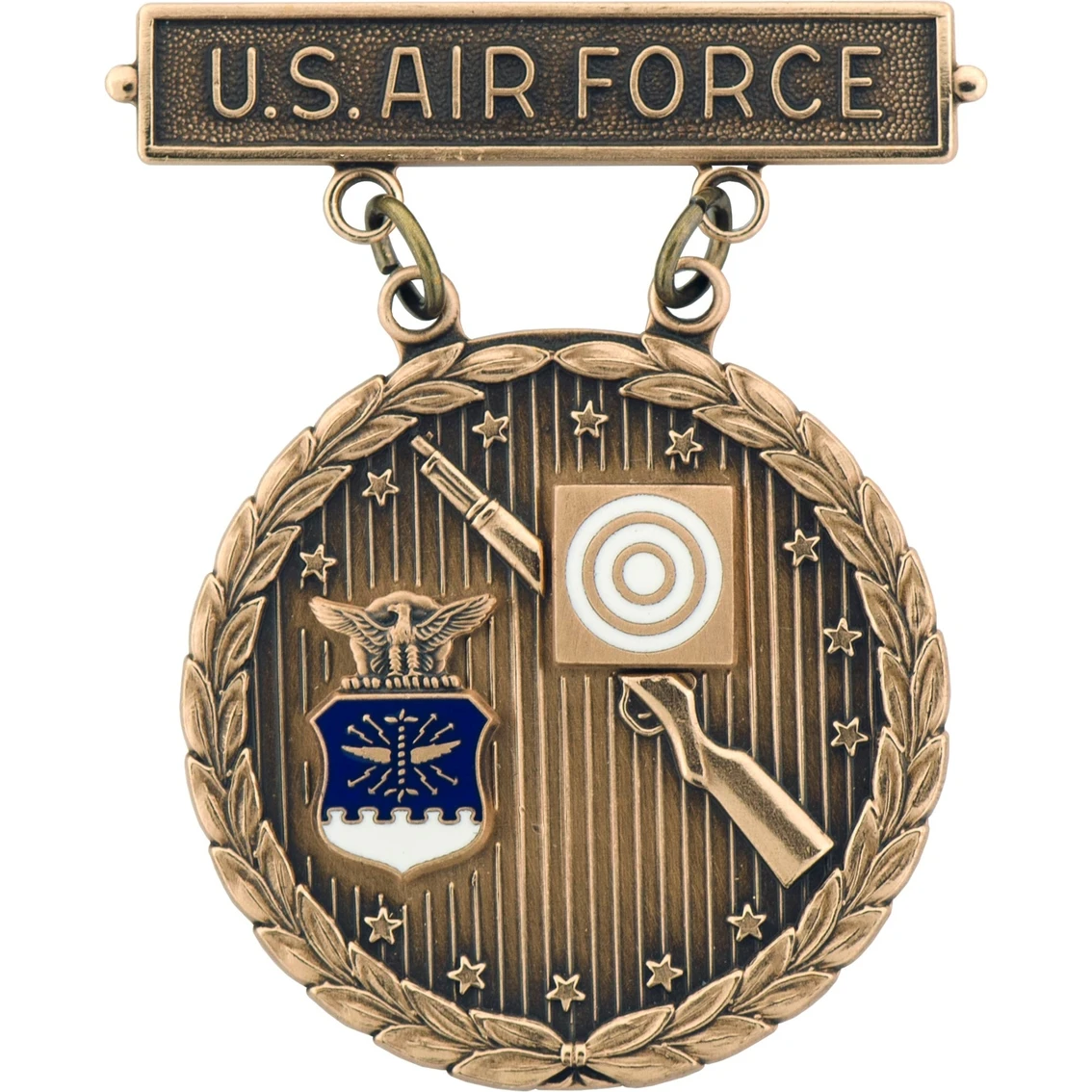 Promo β€οΈ Ira Green, Inc Air Force Bronze Excellence Competition Rifleman With Wreath Large Badge π―