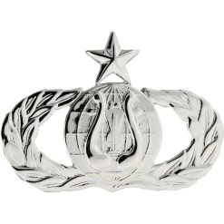 Cheap ✨ Other Brands Air Force Senior Band Badge, Mirror Finish, Regular Size 🔔