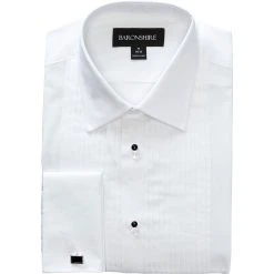 Discount ✨ Other Brands Commercial Men's White Formal Tuxedo Pleated 👗 Dress 👕 Shirt ⌛